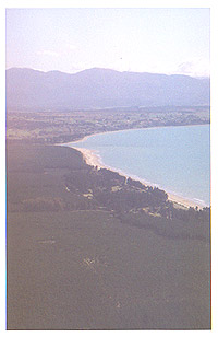 Overlooking the coast, from Rabbit Island (foreground) to Kina